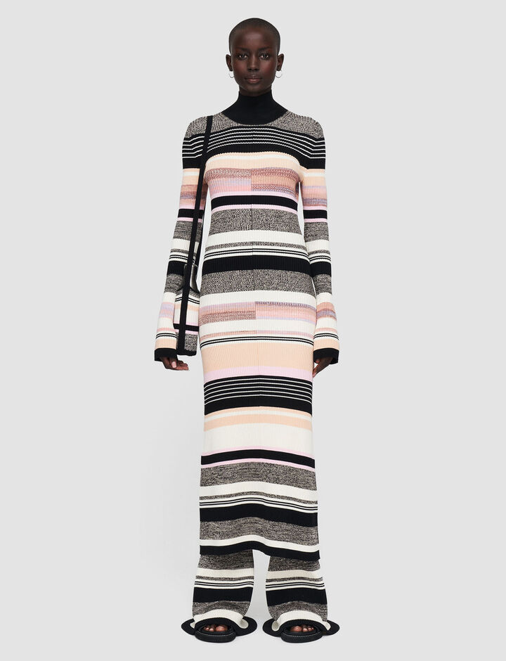Joseph, Dress-Broken Stripe, in Multicolor